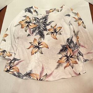 Chico’s Floral Print Women's Top Perfect Fall Colors